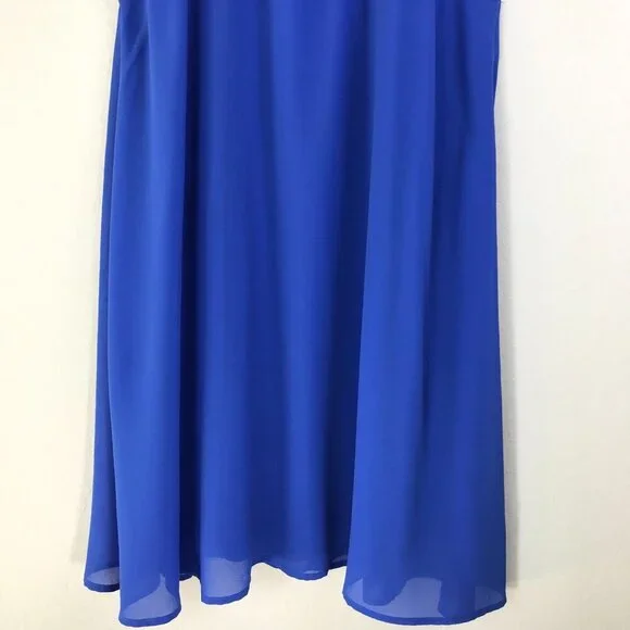 Lulus Royal Blue Halter Swing Dress Size Small - Picture 7 of 10